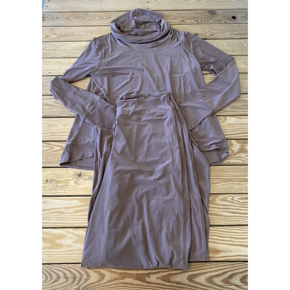 Attitudes By Renee Other - NEW Attitudes By Renee Jersey Pullover & Wide Leg Pants Set Size Medium Mocha